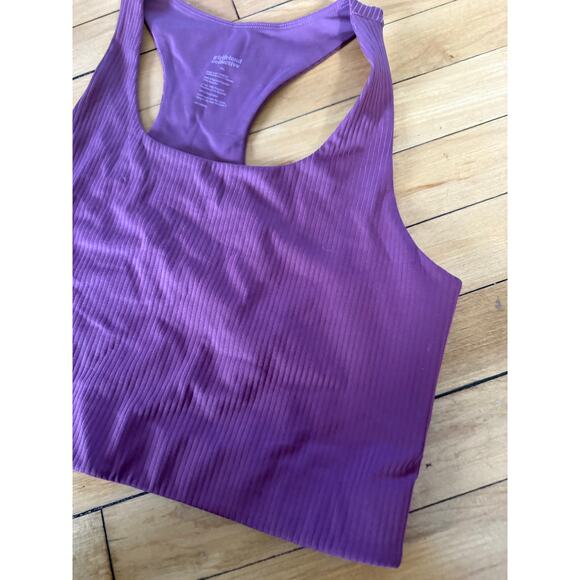 Girlfriend Collective Paloma dark purple ribbed bra - Picture 2 of 4